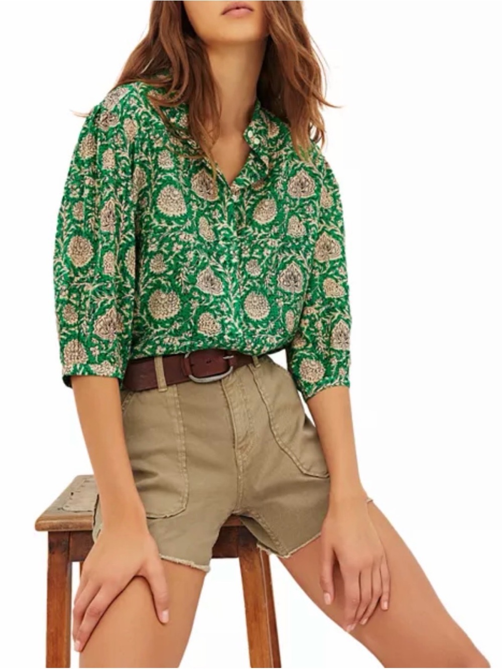 Ba&sh Panama Printed Blouse Size Small